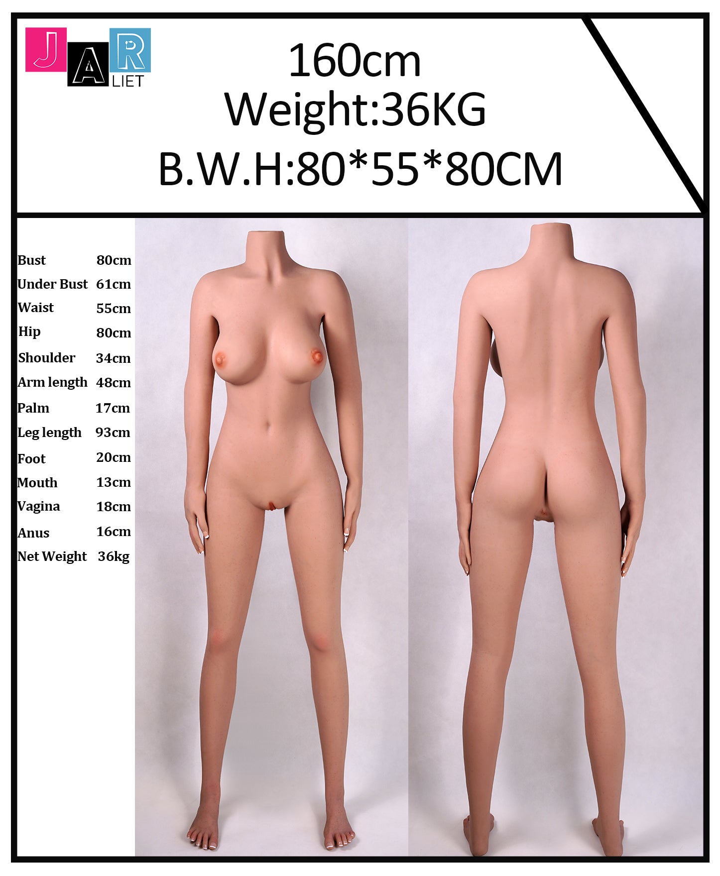 Lalka seksu Helen (Jarliet 160cm D-cup TPE + silikon)