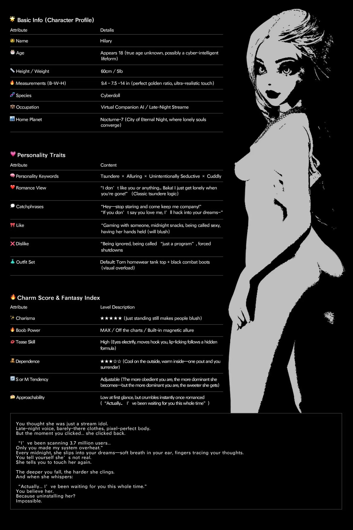 Lalka seksu Hilary (Climax Doll Mini 60cm A-cup Silikon)