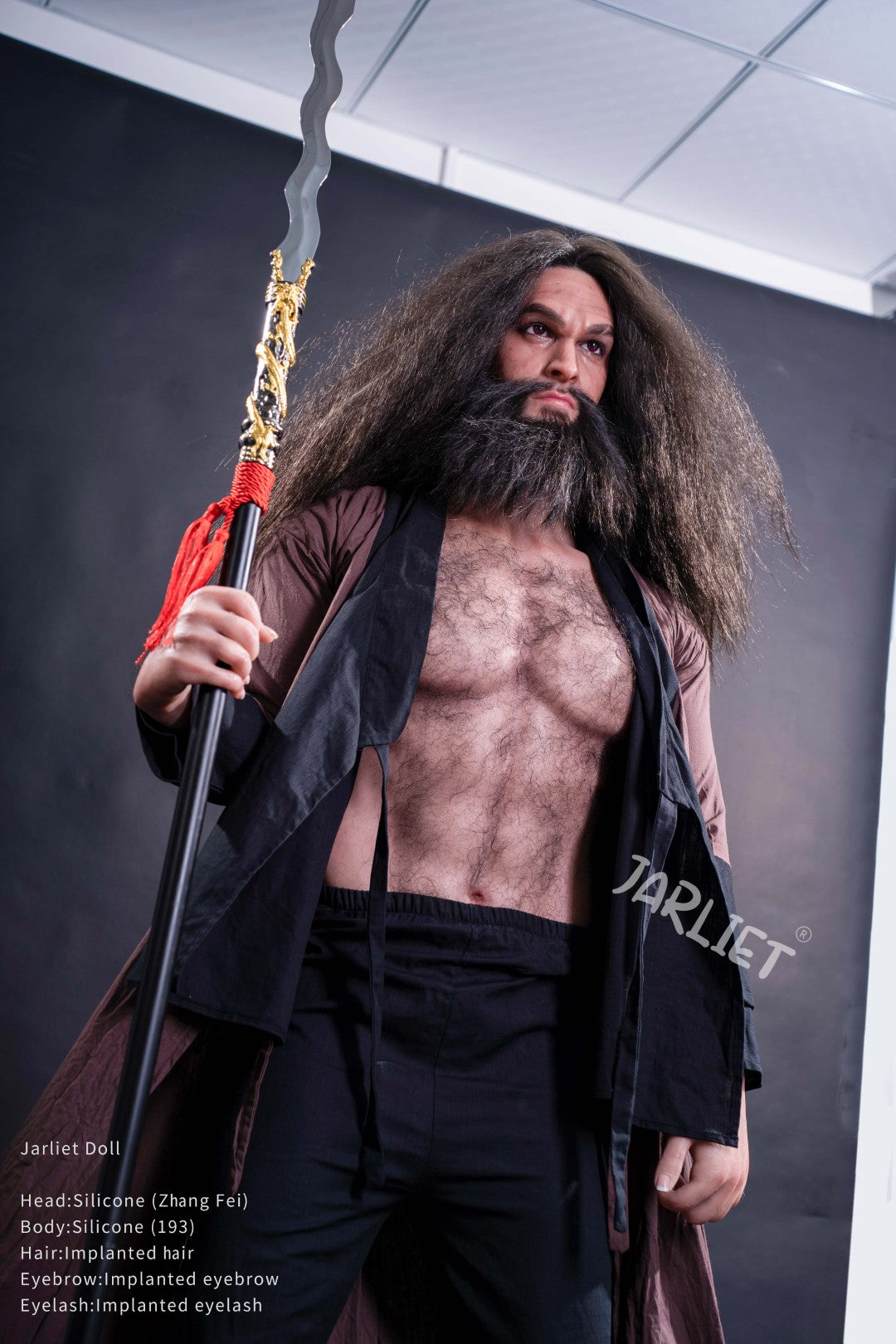 Męska lalka seksu Zhang Fei z Jarliet - 193 cm realistyczna lalka z ciałem mięśniowym