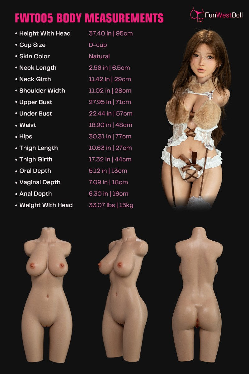 Lalka erotyczna Amy Torso (FunWest Doll 95cm D-cup #041SJ Silikon)