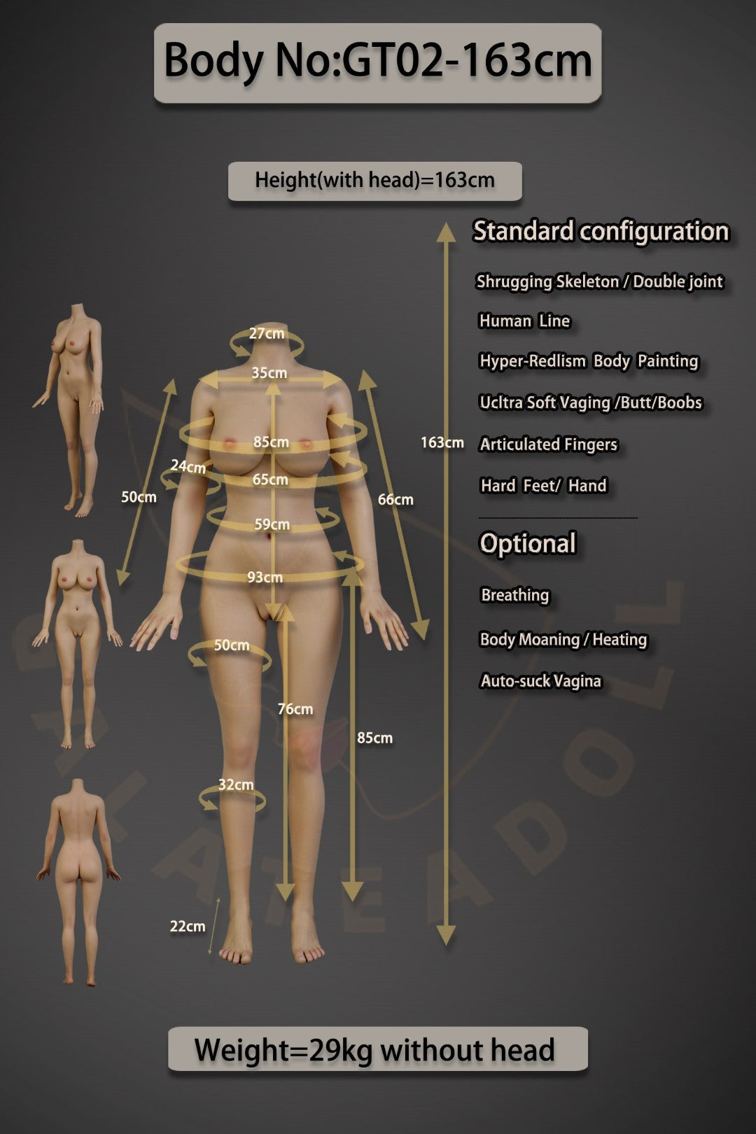 Lalka seksu Mariana (Galatea Doll 163cm D-cup #061 Silikon)