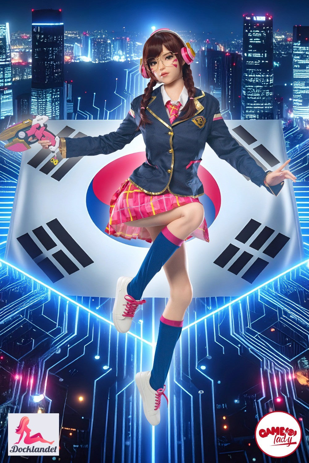 D.Va (Lady No. 23-1) är en realistisk silikon-docka inspirerad av den populära karaktären D.Va från spelet Overwatch. För dig som är ett fan av D.Va är detta den ultimata dockan! Denna silikon-.docka är 166 cm lång och har en naturligt formad kropp med bröststorlek E-kupa.