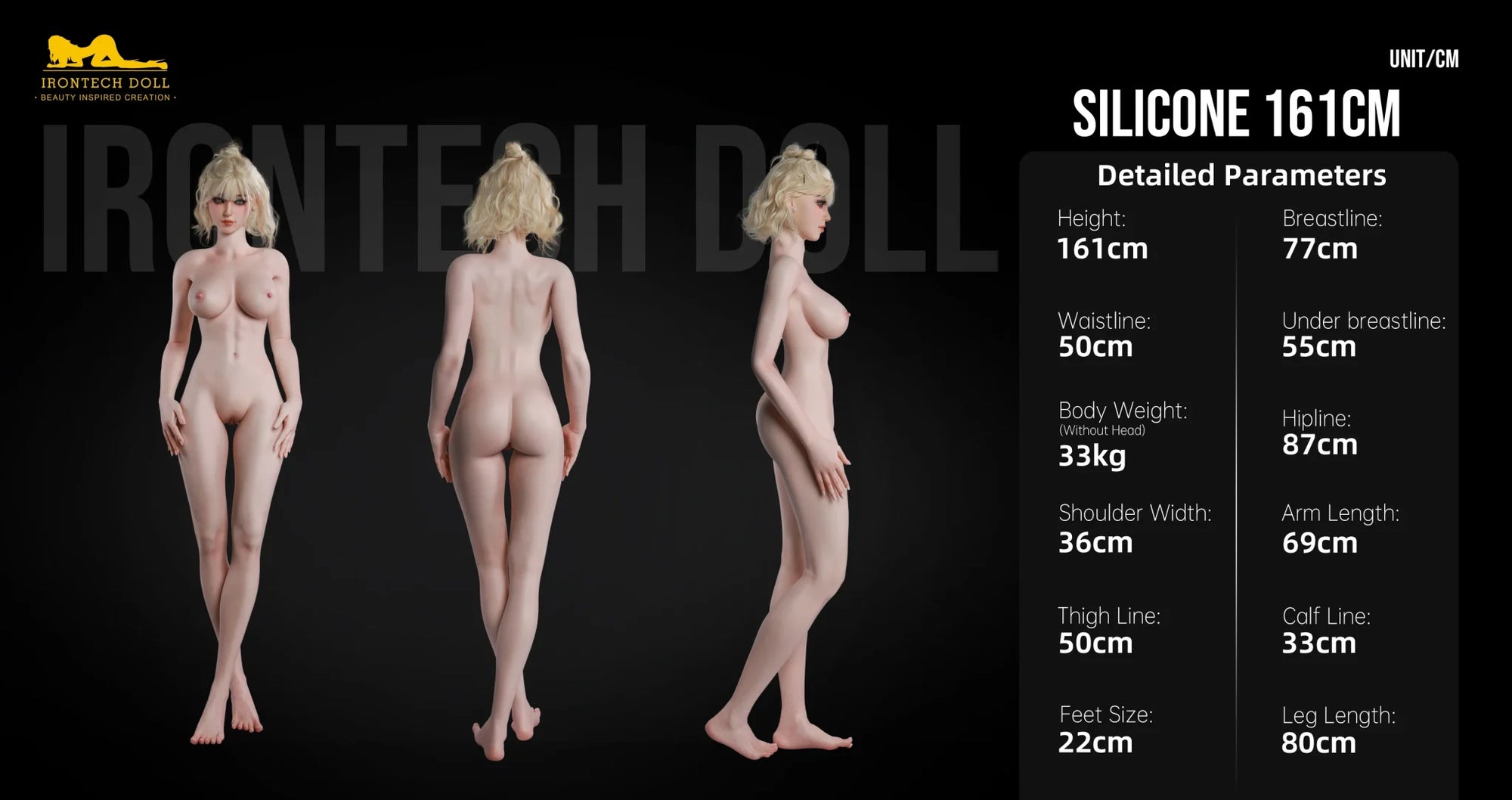 Kitty Sexdocka (Irontech Doll 161cm D-Kupa S32 Silikon)