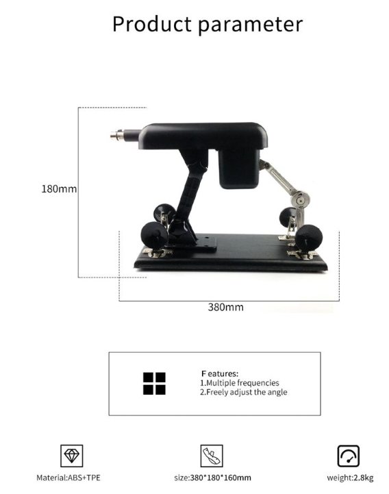Kompaktowa i potężna maszyna do seksu z regulowanym kątem
