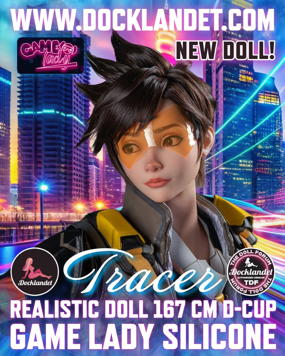 Overwatch Sex doll Tracer (167 cm D-cup) | Game Lady Silicone Real Doll - Docklandet Overwatch Sex doll Tracer (167 cm D-cup) | Game Lady Silicone Real Doll - Docklandet