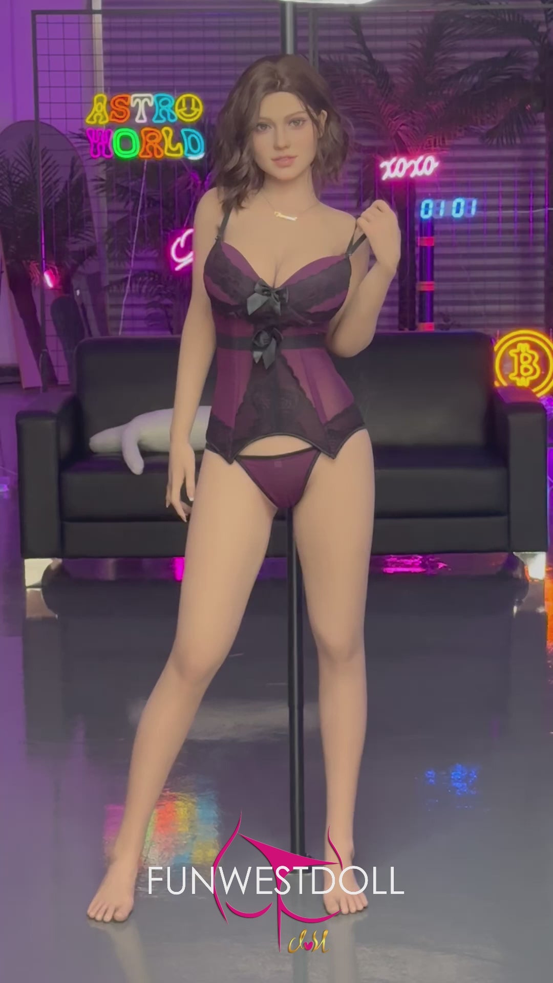 Różowa lalka seksu (FunWest Doll 162cm F-cup #043 TPE)