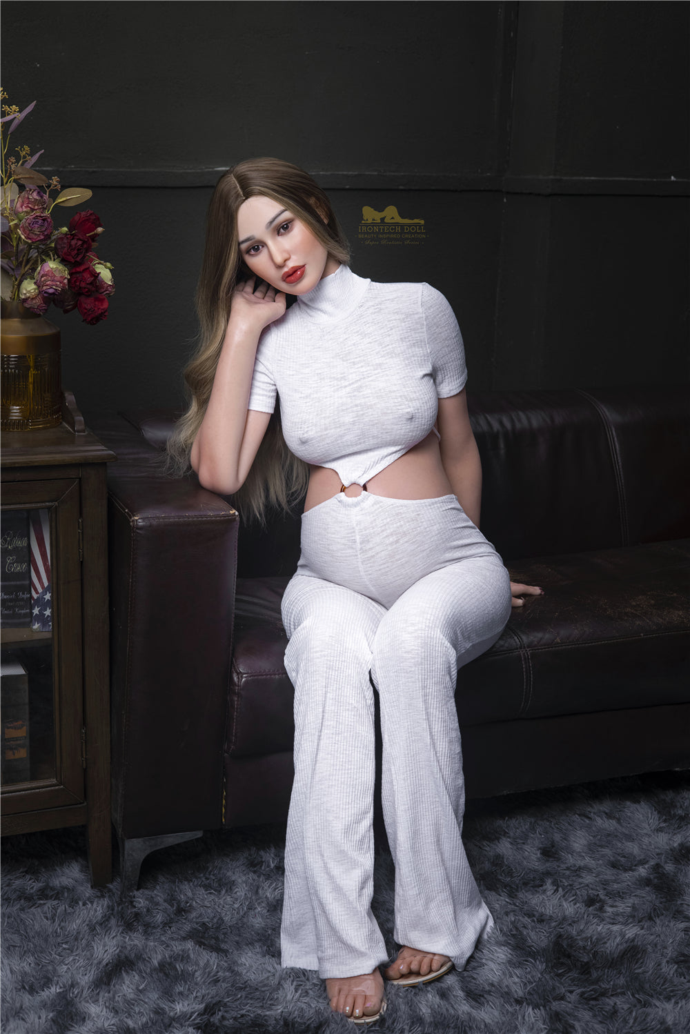 Pearl w ciąży lalka seksu (Irontech Doll 158 cm D-cup S19 silikon)
